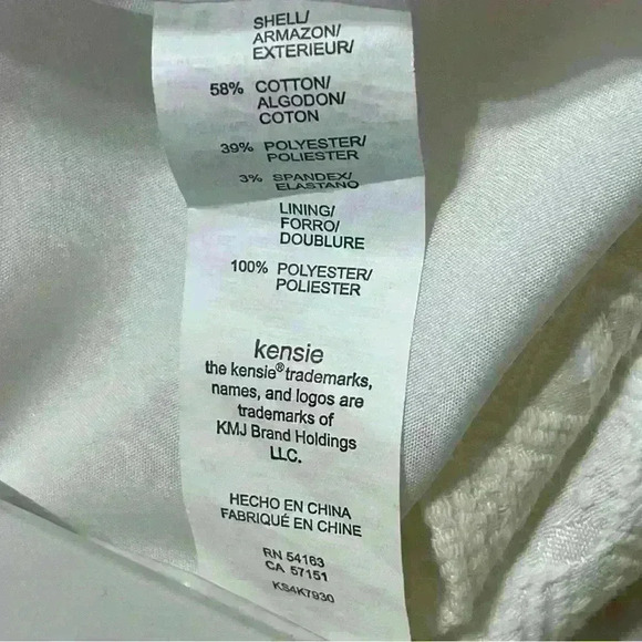 KENSIE TEXTURED FIT AND FLARE DRESS WHITE SMALL BEACH BOHO SUMMER VACATION - Picture 11 of 12